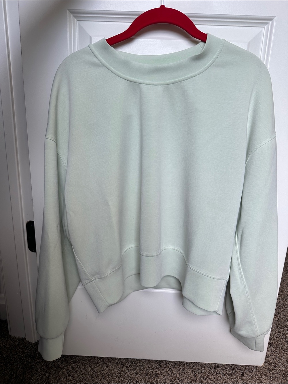Lululemon Softstreme Perfectly Oversized Cropped Crew Kohlrabi Green